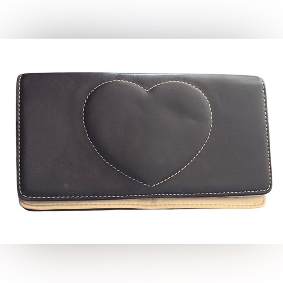 Brighton checkbook Heart-Embellished Women's Wallet - Picture 1 of 4